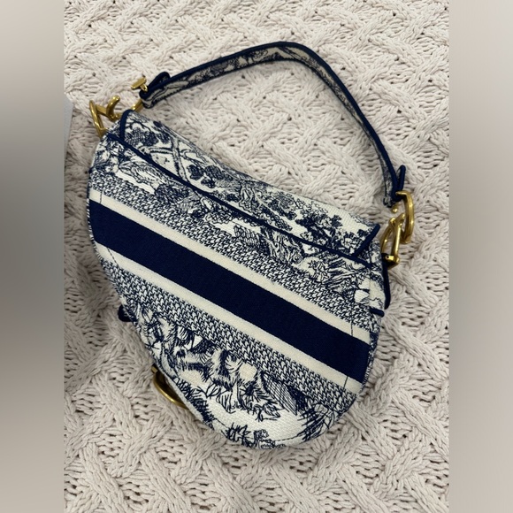SOLD Dior Saddle bag toile de jouy - Picture 3 of 8
